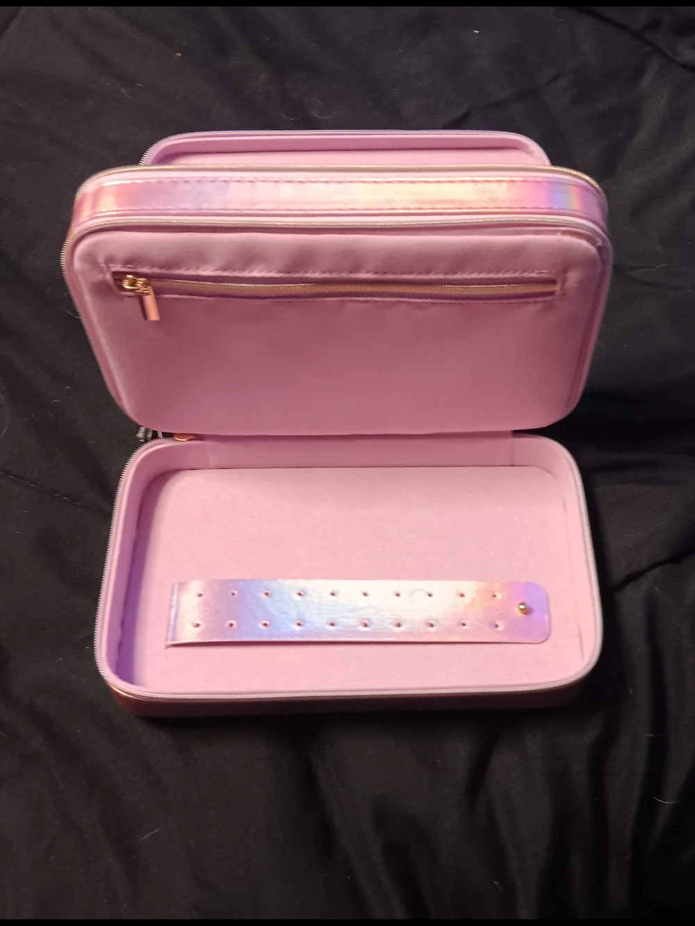 a new day Pink Travel Jewelry Organizer Case with Ring & Earring Slots
